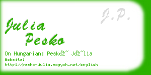 julia pesko business card